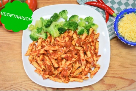 Penne all'arrabbiata met broccoli