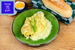 Omelet botersaus per portie